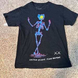 Cactus Plant Flea Market x Kaws Black Graphic Tee